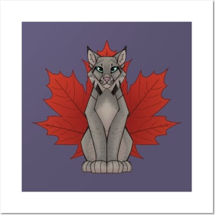 Maple Leaf Canadian Lynx Posters and Art